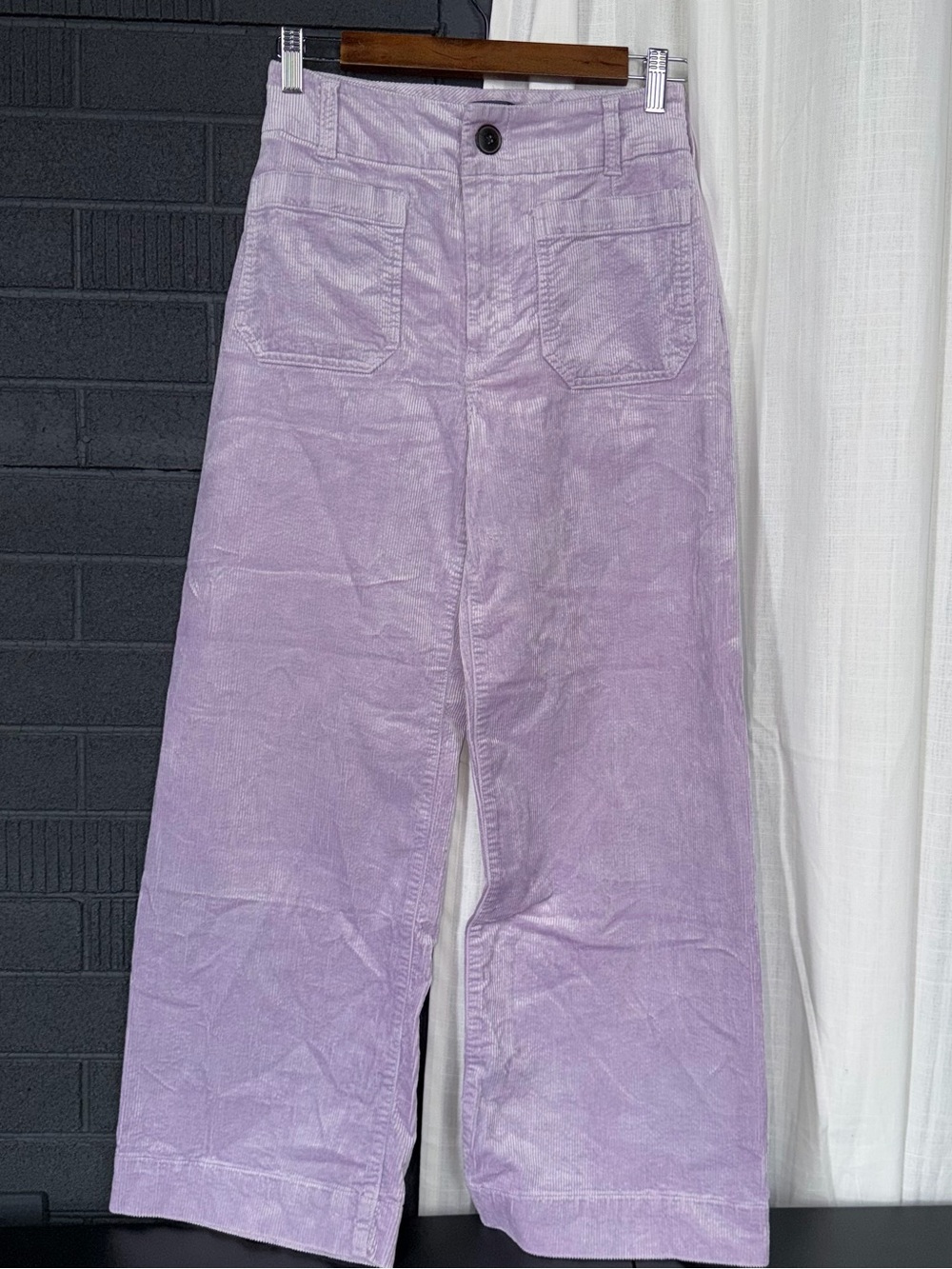 Anthropologie Womens Pants Maeve The Colette Cropped Wide-Leg Corduroy Size 25